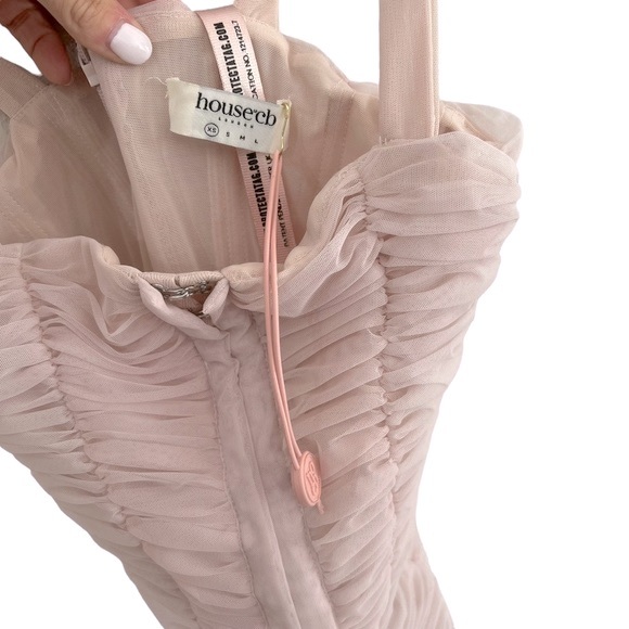 NEW House of CB Cate ruched minidress size XS - Picture 7 of 13